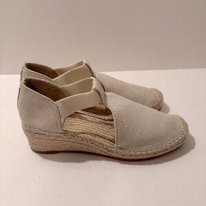 Tory Burch Catalina 3 Espadrille Wedge Sandal Ivory - Size 9